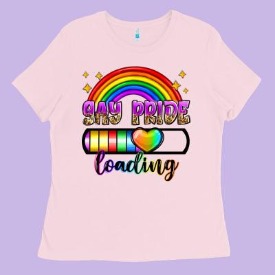 Gay Pride Loading Ladies Tee Designed By Zillion Design Studio