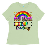 Matcha gay pride loading Ladies Tee - Zillion Design Studio