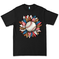Black baseball sunflower Premium Tee - HRA Design Shop