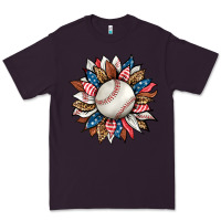 Plum baseball sunflower Premium Tee - HRA Design Shop