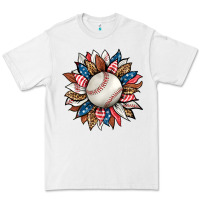 White baseball sunflower Premium Tee - HRA Design Shop