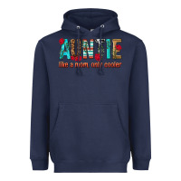 Navy Auntie Like a Mom Only Cooler Heavyweight Hoodie - texasbilliewilder