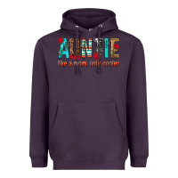 Plum Auntie Like a Mom Only Cooler Heavyweight Hoodie - texasbilliewilder