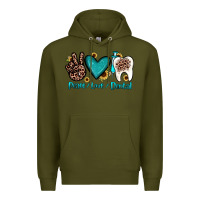 Army Green peace love dental Premium Hoodie - JahusDesignShop