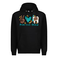 Black peace love dental Premium Hoodie - JahusDesignShop