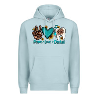 Blue Mist peace love dental Premium Hoodie - JahusDesignShop
