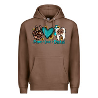 Chestnut peace love dental Premium Hoodie - JahusDesignShop