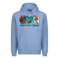 Colony Blue peace love dental Premium Hoodie - JahusDesignShop