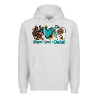 Dove Grey peace love dental Premium Hoodie - JahusDesignShop