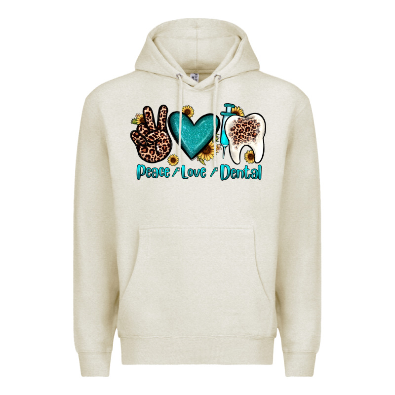 Peace Love Dental Premium Hoodie by JahusDesignShop | Teevron