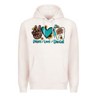 Pale Pink peace love dental Premium Hoodie - JahusDesignShop