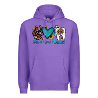 Purple peace love dental Premium Hoodie - JahusDesignShop