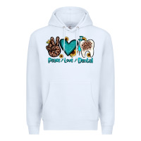 White peace love dental Premium Hoodie - JahusDesignShop
