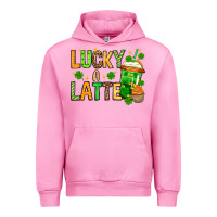 Fuchsia Pink St. Patrick's Lucky a latte Urban Hoodie - OliviaCreatesArt