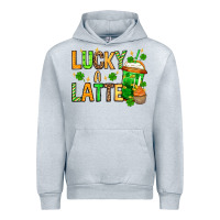 Heather Grey St. Patrick's Lucky a latte Urban Hoodie - OliviaCreatesArt