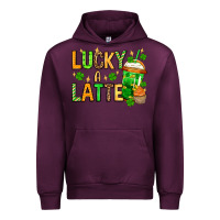 Mauve Wine St. Patrick's Lucky a latte Urban Hoodie - OliviaCreatesArt