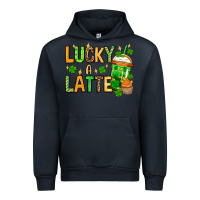 Navy St. Patrick's Lucky a latte Urban Hoodie - OliviaCreatesArt