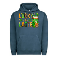 Pigment Midnight Navy St. Patrick's Lucky a latte Urban Hoodie - OliviaCreatesArt