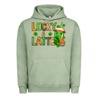 Pigment Oil Green St. Patrick's Lucky a latte Urban Hoodie - OliviaCreatesArt