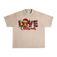 Love Christmas Highland Cow And Turquoise Gemstone Urban Heavy Tee | Teevron