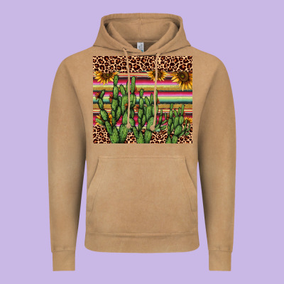 Cactus Serape Vintage Hoodie Designed By Adodesignshop