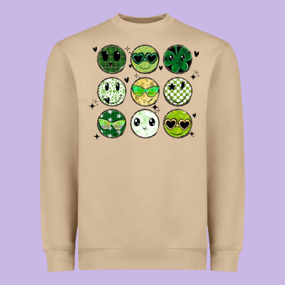 Funny St Patrick's Day Heavyweight Sweatshirt Designed By Maliassmallbusiness
