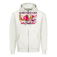 In October We Wear Pink Teacher Zipper Hoodie | Teevron