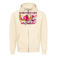 Sandshell in october we wear pink teacher Zipper Hoodie - LillyAllenDesigns
