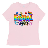 Bubblegum Pink equal rights Ladies Tee - Zillion Design Studio