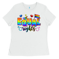 White equal rights Ladies Tee - Zillion Design Studio