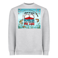Heather Grey show me your bobbers and i will show my rod Heavyweight Sweatshirt - MaliasSmallBusiness