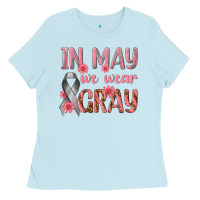 Baby Blue In May We Wear Gray Ladies Tee - texasbilliewilder