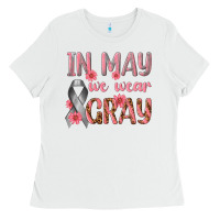 White In May We Wear Gray Ladies Tee - texasbilliewilder