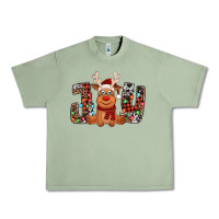 Oil Green joy christmas reindeer Urban Heavy Tee - Jasminsmagicworld