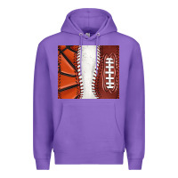 Purple baseball and basketball and football tumbler tbs Premium Hoodie - TumblerDesignByShophia
