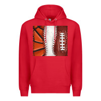 Red baseball and basketball and football tumbler tbs Premium Hoodie - TumblerDesignByShophia