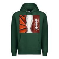 Sports Green baseball and basketball and football tumbler tbs Premium Hoodie - TumblerDesignByShophia