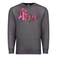 Charcoal Heather hope breast cancer Premium Sweatshirt - NancyCooperArtShop