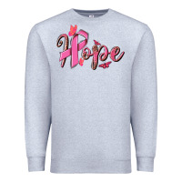 Heather Grey hope breast cancer Premium Sweatshirt - NancyCooperArtShop