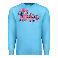 Ocean Blue hope breast cancer Premium Sweatshirt - NancyCooperArtShop