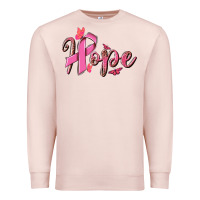 Pale Pink hope breast cancer Premium Sweatshirt - NancyCooperArtShop