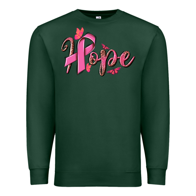 Hope Breast Cancer Premium Sweatshirt by NancyCooperArtShop | Teevron