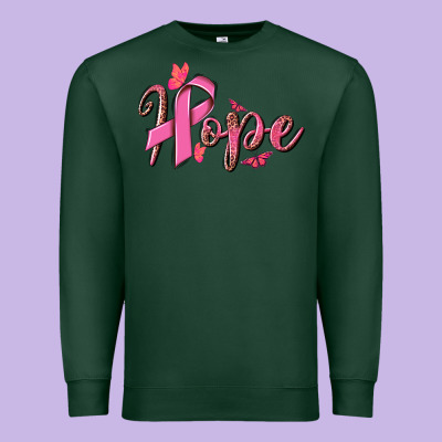 Hope Breast Cancer Premium Sweatshirt Designed By Nancycooperartshop