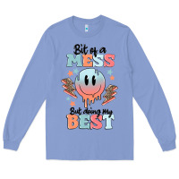 Colony Blue bit of a mess but doing my best Long Sleeve Tee - MaliasSmallBusiness