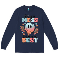 Navy bit of a mess but doing my best Long Sleeve Tee - MaliasSmallBusiness