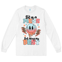 White bit of a mess but doing my best Long Sleeve Tee - MaliasSmallBusiness