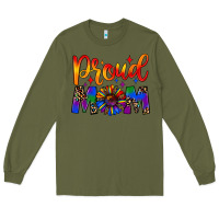 Army Green proud mom Long Sleeve Tee - JahusDesignShop