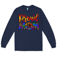 Navy proud mom Long Sleeve Tee - JahusDesignShop
