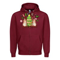 Burgundy teacher of smart cookies Zipper Hoodie - LillyAllenDesigns