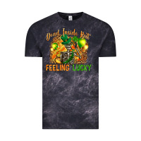 Cloud Black dead inside but feeling lucky Vintage Tee - NancyCooperArtShop